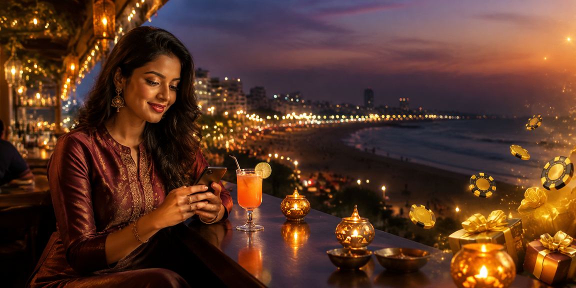 Indian player responsibly using mobile betting on a smart device